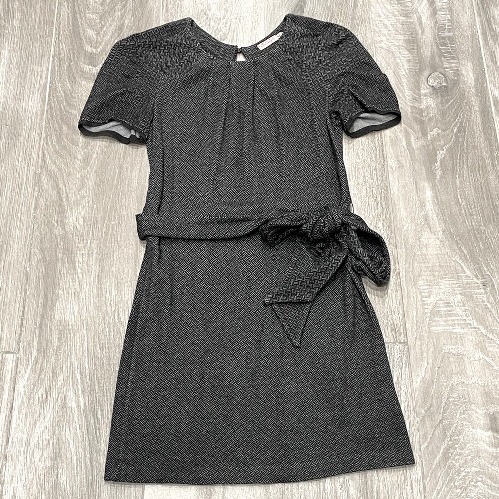 Juicy Couture black/gray puff sleeve belted dress- P (XS)